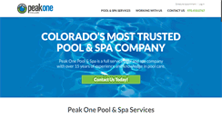 Desktop Screenshot of peakonepoolandspa.com